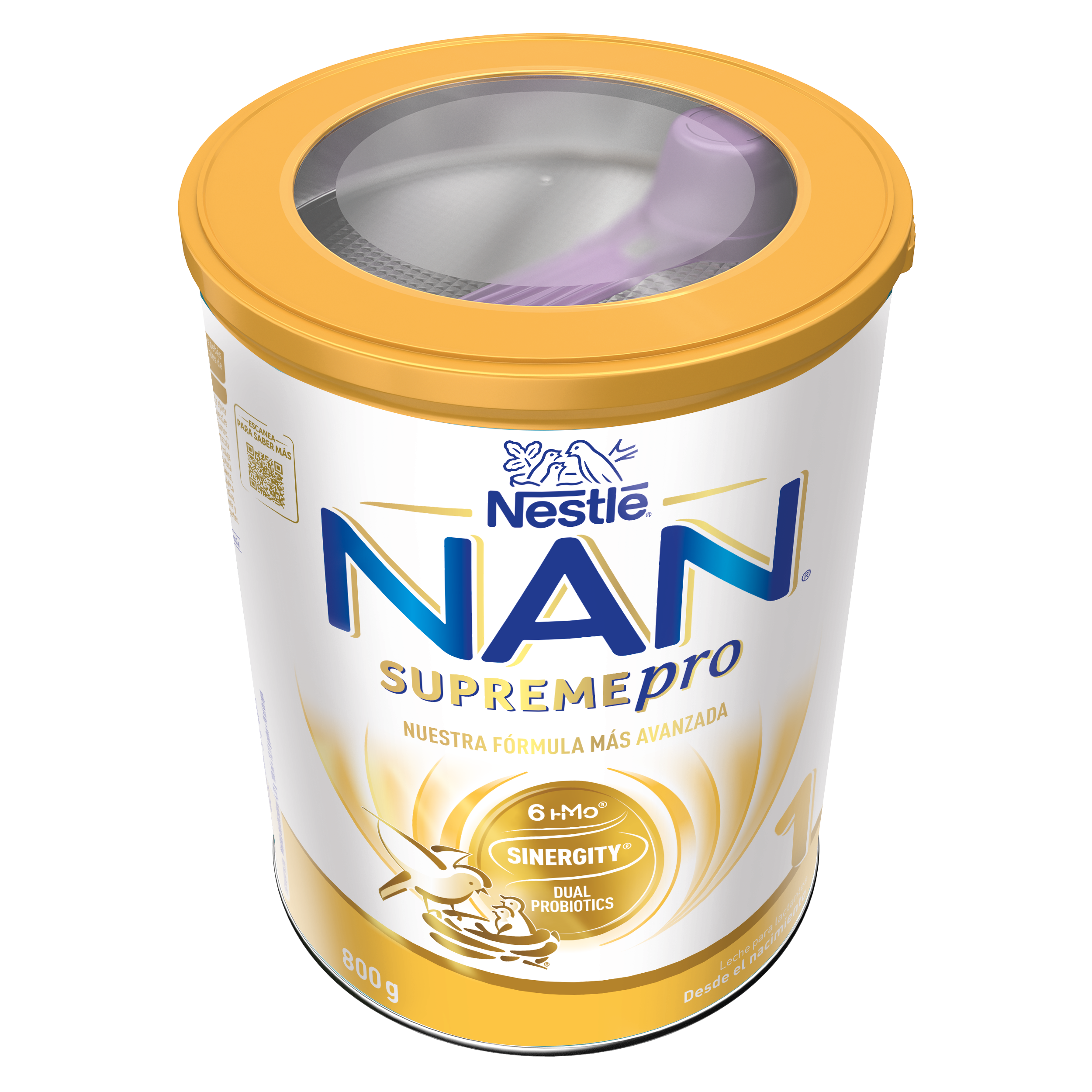 Nestlé NAN SupremePro baby formula can with gold-and-white packaging