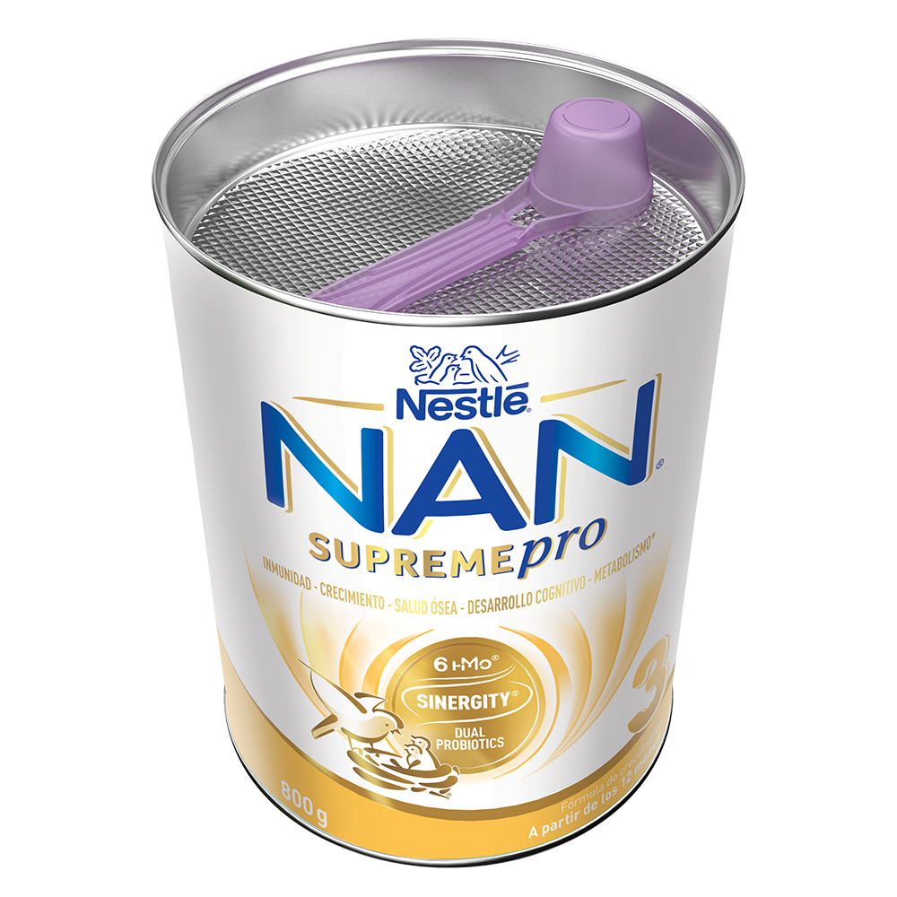 Nestlé NAN SupremePro3  baby formula with purple scoop on top