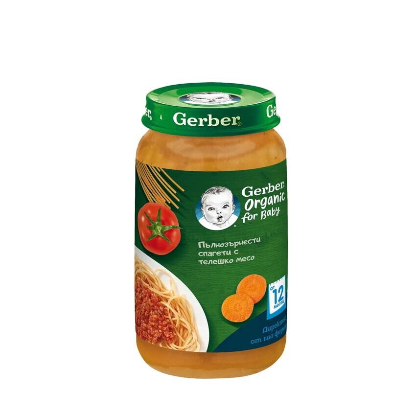 Gerber® Organic for baby, Зеленчуци с пуйка, в доматен сос, от 6-ия месец, 190g