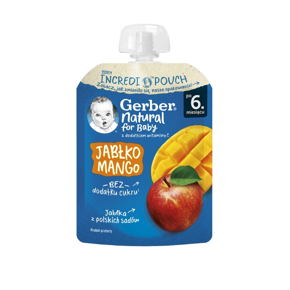 Gerber Natural for baby Ябълка и манго пюре