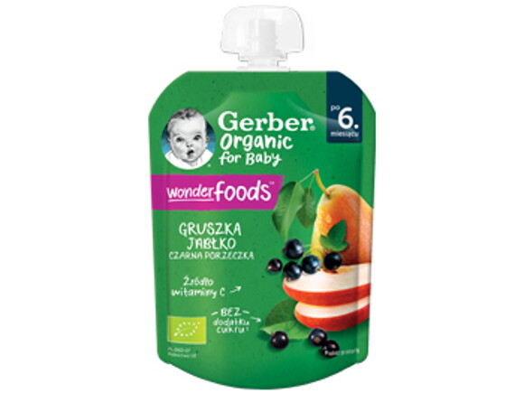 Gerber® Organic for baby Круша, Ябълка, Касис Gerber® Organic for baby Круша, Ябълка, Касис