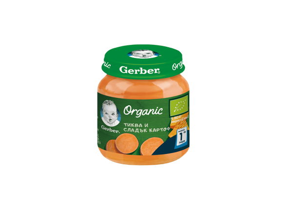 GERBER® Organic Тиква и сладък картоф пюре_teaser