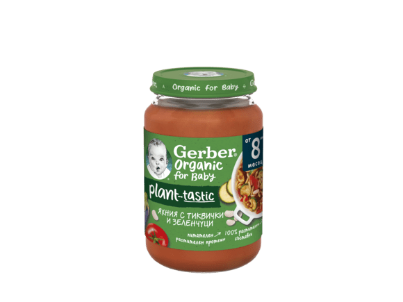 Gerber Plantastic- яхния с тиквички и зеленчуци Gerber Plantastic- яхния с тиквички и зеленчуци