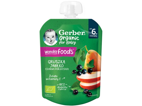 Gerber® Organic for baby Круша, Ябълка, Касис