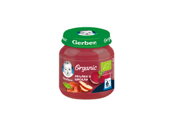 GERBER® Organic Ябълки и цвекло