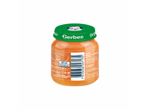GERBER® Organic Морков и сладък картоф