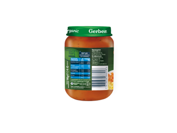 GERBER® Organic Sladŭk kartof sŭs zelenchutsi i pileshko meso