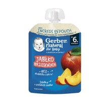 Gerber Natural for baby Ябълка и праскова пюре Gerber Natural for baby Ябълка и праскова пюре
