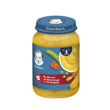 Nestlé GERBER® Пюре Супа от зеленчуци и телешко Nestlé GERBER® Пюре Супа от зеленчуци и телешко