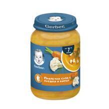 Nestlé GERBER® Пюре Пролетна супа с пуешко и копър Nestlé GERBER® Пюре Пролетна супа с пуешко и копър