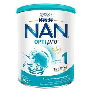 Nestlé NAN OptiPRO 1, Обогатено мляко за кърмачета на прах от раждането, 800 g