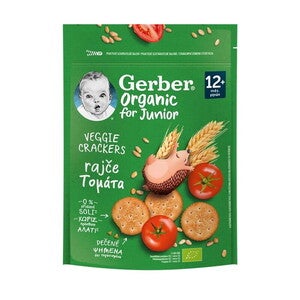 Gerber® Organic Пшеничени крекери с домат,от 12-ия месец, 100g, плик