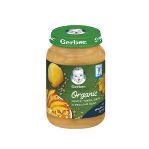 Gerber® Organic Манго, тиква, дюля и овесени ядки пюре Gerber® Organic Манго, тиква, дюля и овесени ядки пюре