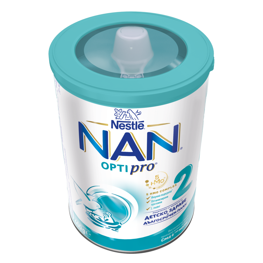 NAN Optipro 2 infant formula can with teal lid