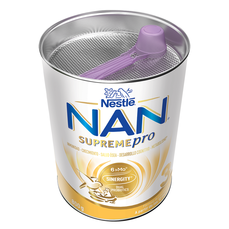 Nestlé NAN SupremePro3  baby formula with purple scoop on top