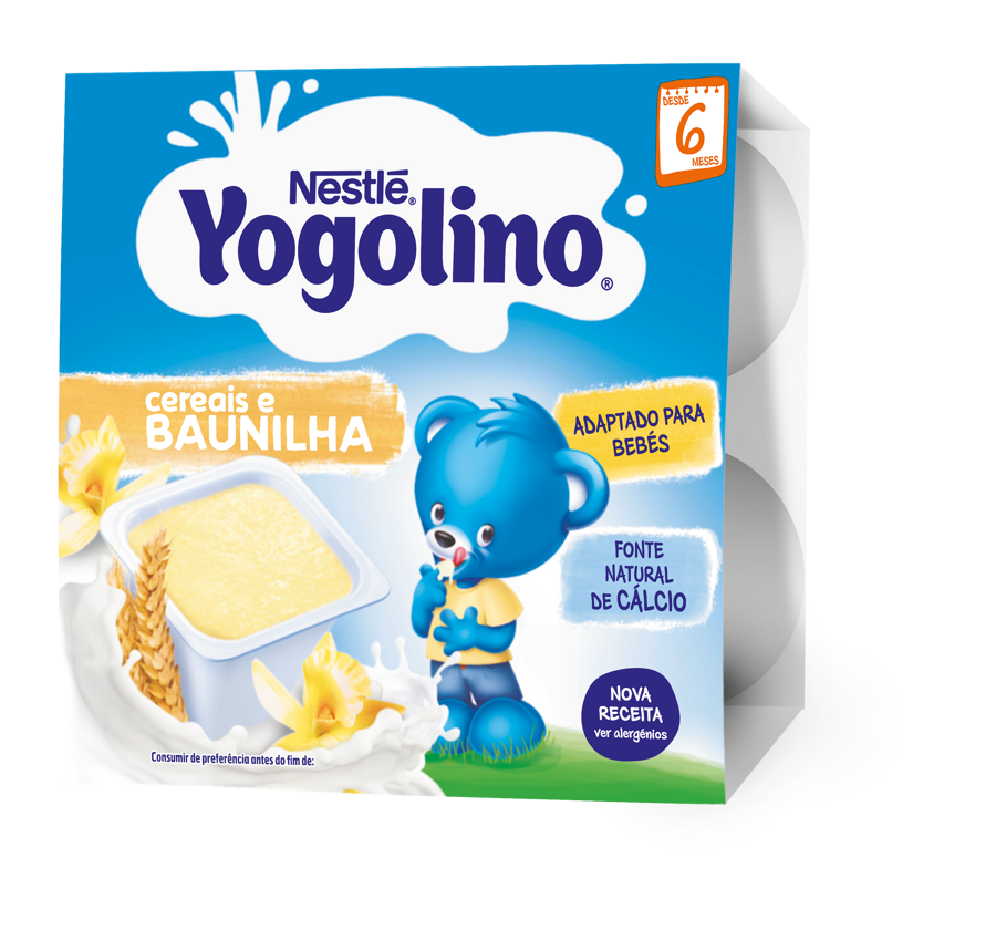 Nestlé YOGOLINO Грис Ванилия млечен десерт, от 6-ия месец, 100g (4бр. в опаковка)