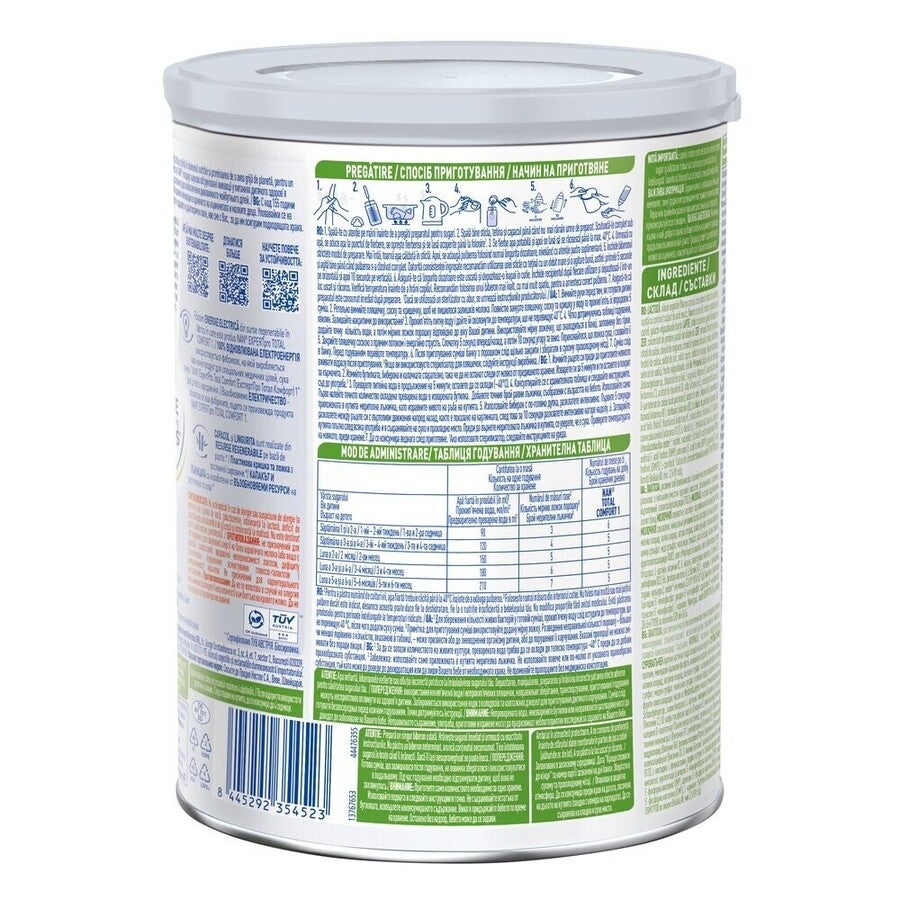 Суха смес NAN® ExpertPro Total Comfort 1 за деца от раждането, 800g 