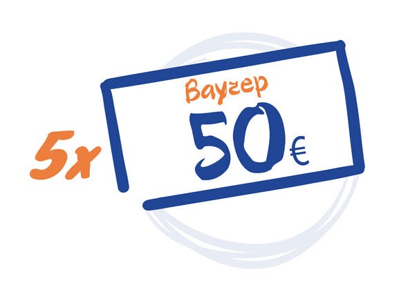5 големи награди * на стойност 50€.