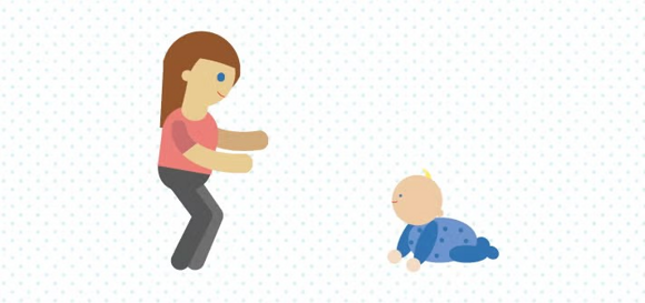 родител и пълзящо дете родител и пълзящо дете