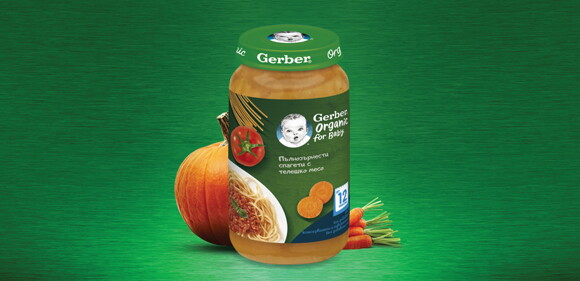 Gerber® Organic for baby пюрета в бурканче