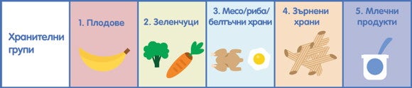 Пет хранителни групи Пет хранителни групи