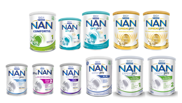 ПРЕВАНТИВНО ИЗТЕГЛЯНЕ НА НЯКОИ МЛЕЧНИ ФОРМУЛИ NAN 