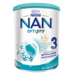 Nestlé NAN OPTIPRO stage 3 formula can, white and teal packaging