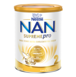 white-and-gold Nestlé NAN Supremepro stage 2 infant formula can
