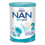 Nestlé NAN OPTIPRO 2 infant formula can with teal and white label