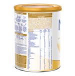 NESTLÉ NAN SUPREMEPRO infant formula canister showing back nutrition labels and icons