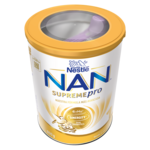 Nestlé NAN SupremePro baby formula can with gold-and-white packaging