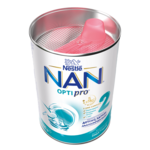 NAN Optipro 2 infant formula can with pink lid and blue label