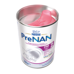 Nestlé PreNAN stage 2 infant formula can with pink scoop
