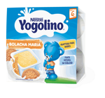 Nestlé YOGOLINO Млечен десерт с бисквита, от 6-ия месец, 100g (4бр. в опаковка)