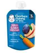 GERBER® Ябълка, слива и морков пюре_F