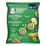 Gerber® Organic Пшенично-царевичен снакс с банан